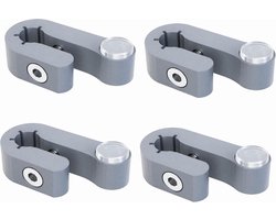 SnelShoppen - Set van 4 Vervangende Planksteunen voor IKEA DETOLF - Glazen Platen Steun met Moeren, Schroeven en Siliconen Pads - Ideaal voor Extra Pl