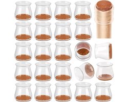 SnelShoppen - Silicone Stoelpoot Beschermers 24 Stuks - Rubber Stoelpoot Caps - Antislip Pads voor Meubels - Vloer Beschermers voor Eettafels en Stoel