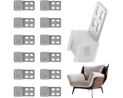 SnelShoppen - Sofa Connectors 4 Gat Meubels Verbindingen Veerklemmen Meubelveer Set Reserve Onderdelen Metaal 12 Stuks voor Banken, Bedden, Meubels