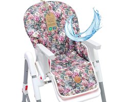 SnelShoppen - Stoelverkleiner Kinderstoel - Baby Stoelkussen Bloemen - Oeko-Tex Stoelhoes voor Ikea & Peg Perego Kinderstoelen - Comfortabel & Veilig