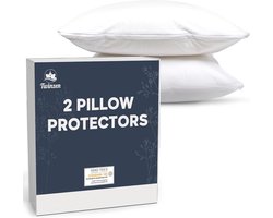 SnelShoppen - Twinzen Kussenbeschermer 40x70 cm - Set van 2 Waterdichte Kussenhoezen met Rits - Oeko-Tex Gecertificeerd - Ademend en Zacht Bescherming
