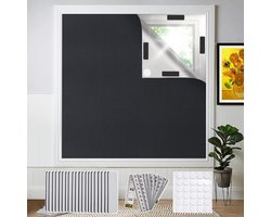 SnelShoppen - Verduisteringsstof 300x145 cm - Verduisterende Jaloezie Tijdelijke Gordijnen - Draagbare Rolgordijn met Klittenband en Zelfklevende Tape