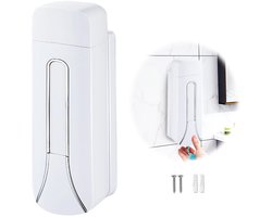 SnelShoppen - Wanddispensers voor Zeep, 350 ml, Wit, Handzeep Dispenser, Muurbevestiging, Geschikt voor Keuken, Badkamer, Douchegel, Shampoo, Vaatwasm