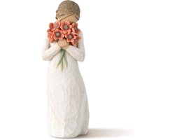 SnelShoppen - Willow Tree Surrounded by Love Beeldje - 5 Inch Handgeschilderd Hars, Perfect Geschenk voor Liefde en Zorg, Voor Op Shelf of Tafel, In F