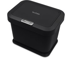 SnelShoppen - YourCasa Compost Bin 5L - Keuken Afvalemmer - Drukknop Deksel - Compacte Binnen Composteer Container - Geurvrij - Stabiele Rubber Voeten