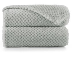 SnelShoppen - Zachte DecoKing Henry Knuffeldeken 150x200 cm - Fleece Woondeken in Grijs/Antraciet - Behaaglijke Microvezel Sprei voor Scandinavische S