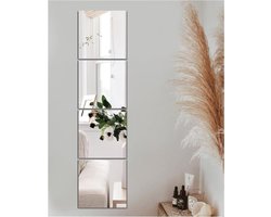 SnelShoppen - Zelfklevende Spiegeltegels 30x30cm HD Glazen Wandspiegels voor Woonkamer Decoratie, Multifunctionele Spiegel voor Badkamer en Meubels