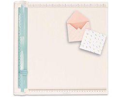 Snij- en vouwplank - Papier snijder - Scrapbooking en knutselen - Geïntegreerde driehoek - 30.5 x 30.5 cm - Wit