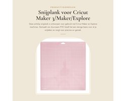 Snijplank 30 x 30,5 cm - Duurzaam PVC - Antislip - Voor Cricut Maker 3/Maker/Explore 3/Air 2/One - Nauwkeurige rasterlijnen - Geschikt voor stof - Snijmat