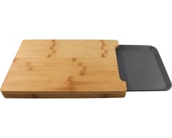 Snijplank Bamboe met kunststof opvangbak 38 x 26 cm