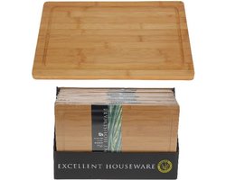 Snijplank ca 37X25X2cm bamboo