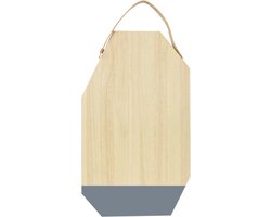 Snijplank Dippo - Rubberhout met Leer - Grijs - TAK Design