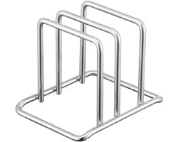 Snijplank Houder - Snijplank Organizer - Keuken Organiseren - Compact Ontwerp - 13x10x10cm - Zilver