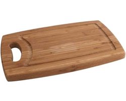 Snijplank - met handvat - 42 cm - bamboe hout - plankje voor vis, vlees, groente, fruit - Keuken/kookbenodigdheden