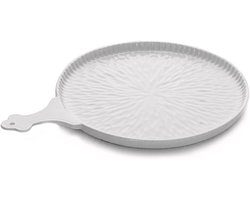 Snijplank Rond - Hakplank Porselein - Keukenwerk - Hittebestendig - 36 x 27 cm - Zwart