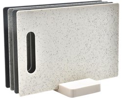 Snijplank Set - Keukenplanken Houder - Voedsel Bereiden - Kruisbesmetting Voorkomen - 4 Delig - Multicolor