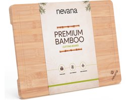 Snijplank van Bamboe met Sapgeul - 37x25x2cm - Cutting Board - Hakblok - Groot formaat - Luxe Design - Hout