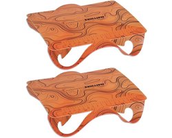 Snijplank Vouwtafel - Camping Tafel Snijbord - Buiten Koken - Ultra Lichtgewicht - 2 stuks - Oranje