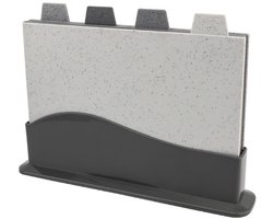 Snijplankenset met Houder - Set van 4 Snijplank van duurzaam materiaal - Vaatwasser bestendig - kunstof