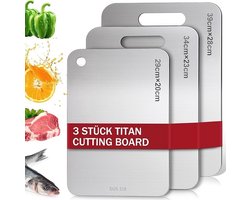Snijplankenset van 3 stuks, dubbelzijdig en voedselveilig