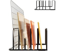 Snijplankhouder - Snijplankorganizer - Ruimtebesparende Houder van Ijzerdraad voor Snijplanken en Bakplaten - 1 Stuk - Keukenopbergoplossing - Zwart