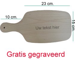 Snijplankje - Gratis gegraveerd - Europees FSC Ahornhout - persoonlijk cadeau