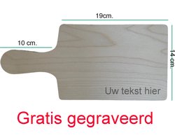 Snijplankje - ontbijtplankje - gratis gegraveerd - Europees FSC Ahornhout - persoonlijk cadeau