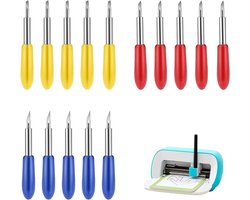 snijplotter messen set – 15 stuks vervangende snijmessen – 30° 45° 60° mesjes voor papier vinyl leer – geschikt voor Maker en Explore machines – multifunctioneel gebruik