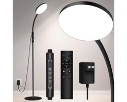 SNJY®Daglichtlamp - Lichttherapielamp - Vloerlamp - Daglichtlampen Hobby - 20.000 Lux - 5 Kleuren - 10 Niveau's - Met Afstandsbediening - Zwart