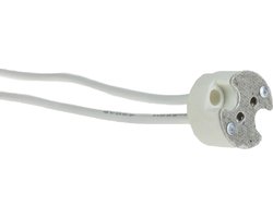Snoerboer G4 fitting - porselein - voor halogeen 12V