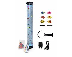 Snoezel water vis bubbel zuil Luxe (80 cm) met muur beugel