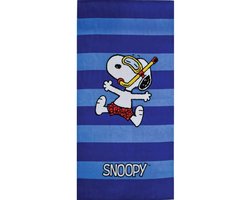 Snoopy handdoek 70 x 140 cm blauw