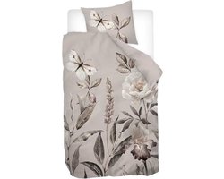 Snoozing Butterfly Field - Flanel - Dekbedovertrek - Eenpersoons - 140x200/220 cm - Multi kleur