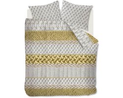 Snoozing Cardiff - Dekbedovertrek - Tweepersoons - 200x200/220 cm - Flanel - Oker
