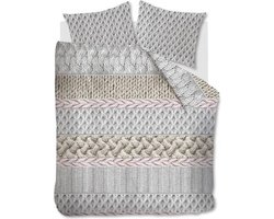 Snoozing Cardiff - Flanel - Dekbedovertrek - Eenpersoons - 140x200/220 cm + 1 kussensloop 60x70 cm - Soft Pink