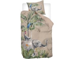 Snoozing Devano Dekbedovertrek - Eenpersoons - 140x200/220 cm - Zand