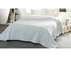 Snoozing Emma - Bedsprei - Tweepersoons - 240x260 cm - Blauwgrijs