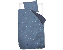 Snoozing Javier Dekbedovertrek - Flanel - Eenpersoons - 140x200/220 cm + 1 sloop) - Blauw