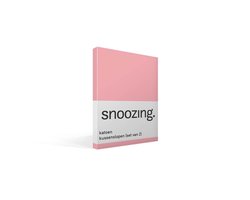 Snoozing - Katoen - Kussenslopen - Set van 2 - 60x70 cm - Roze