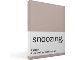 Snoozing - Katoen - Kussenslopen - Set van 2 - 60x70 cm - Taupe