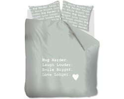 Snoozing Mads Dekbedovertrek - Lits-jumeaux - 240x200/220 cm - Grey Green