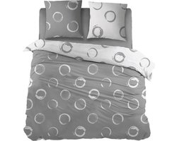 Snoozing Maria - Dekbedovertrek - Lits-jumeaux - 260x200/220 cm + 2 kussenslopen 65x65 cm - Grey