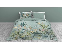 Snoozing Nani Dekbedovertrek - Eenpersoons - 140x200/220 cm - Groen Blauw