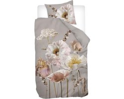 Snoozing Rosanne - Flanel - Dekbedovertrek - Eenpersoons - 140x200/220 cm - Multi kleur
