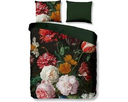 Snoozing Rozen - Flanel - Dekbedovertrek - Lits-jumeaux - 240x200/220 cm + 2 kussenslopen 60x70 cm - Multi kleur