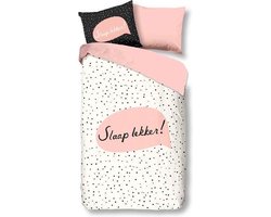 Snoozing Slaap Lekker - Dekbedovertrek - Eenpersoons - 140x200/220 cm + 1 kussensloop 60x70 cm - Off White