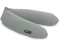 Snoozzz Voedingskussenhoes - Hoes voor voedingskussen zwangerschapskussen - 185 cm - 100% katoen - Stone