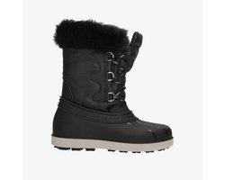 Snowfun gevoerde kinder snowboots met imitatiebont zwart - Maat 32/33 - Moonboots