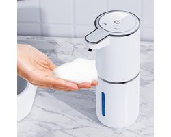 SNQ Automatische Zeepdispenser Voor De Badkamer - Elektrische Zeepdispenser Voor De Keuken - Schuim - 4-Snelheden Instelbaar - Usb-Opladen - Geschikt Voor Keuken En Badkamer