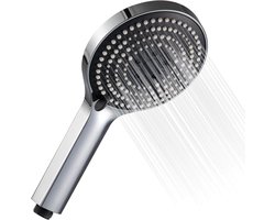 SNQ Douchekop - 6 Standen - Grote Krachtige Handdouchekop - Voor Douchekoppen met Lage Waterdruk - Chroom - Zilver